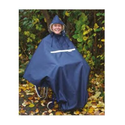 Poncho Nylon mit Fleece für Erwachsene Regencape
