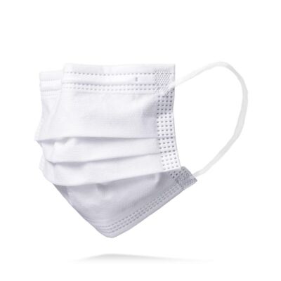 Style Kids Kinder-Mundschutz 3-lagig weiß 50 Stück Kindermundschutz