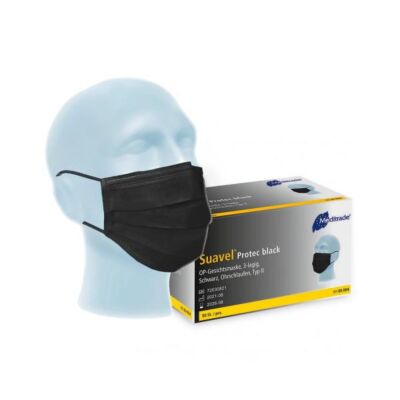 Suavel Protec OP-Maske Black, 3-lg. Hauptbild