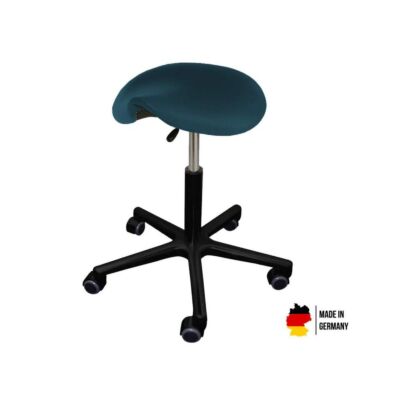 Rollhocker Posto Sattelsitz PU saphir Bequemer und ergonomischer Sitzhocker