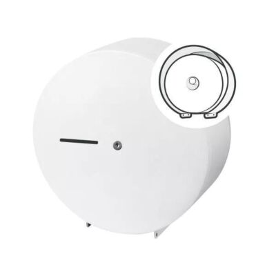 racon MW GR Toilettenpapierspender mit Sichtfenster weiß