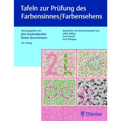 Buch m. 36 Velhagen-Tafeln zur Prüfung v. Farbsinnstörungen 1 Stck., blau+gelb Störung enthalten