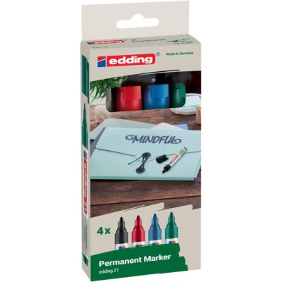 Edding 21 Ecoline Permanentmarker 4er-Set
