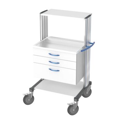 swingo-clinic 60 Notfallwagen 2 Metall Der profilstarke und robuste Gerätewagen