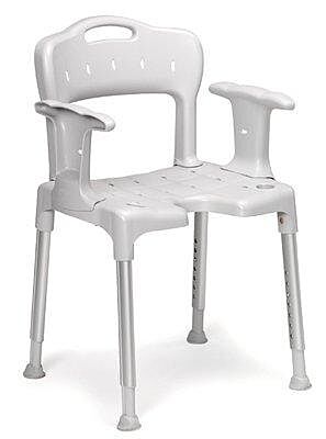 Duschstuhl Swift grau mit Armlehnen