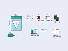 Raucodrape Saugertasche 1 Kammer 38 x 40 cm 110 Stück Folientasche