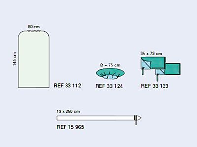 Raucodrape Abdeckhauben 80 x 90 cm rund 40 Stück
