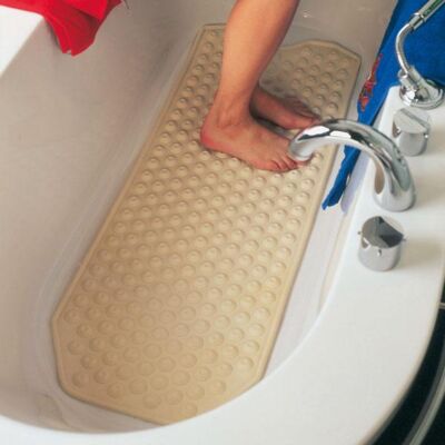 Wannenmatte weiß 105 x 41cm genoppt Antirutsch-Matte für die Wanne