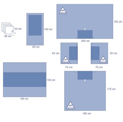 Universal-Set 2 SMS Abdecktücher 5 Stück OP-Abdeckmaterial von Medline