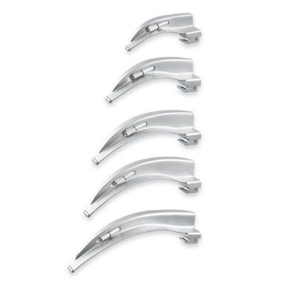 Warmlicht-Einzelspatel für Laryngoskope Macintosh Edelstahlspatel