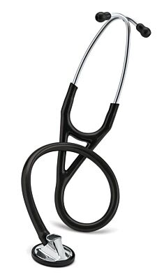 Littmann Master Cardiology Stethoskop 69 cm schwarz Kardiologie-Stethoskop mit einseitigem Master-Bruststück, Dual Frequency Membran