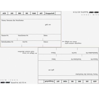Adressfeld-Aufkleber für Karteikarten 1000 Stück