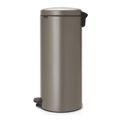 Abfalleimer weiß mit Zinkeinsatz 30 Liter