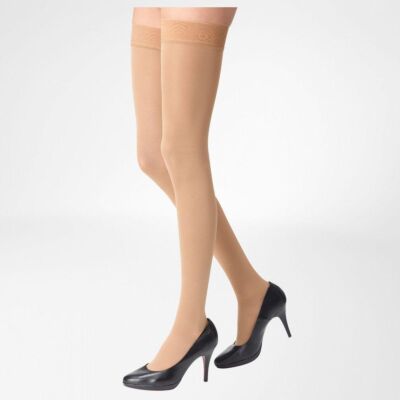 VenoTrain micro S-Strümpfe Kl. 1 caramel Gr.S normal long geschlossene Fußspitze