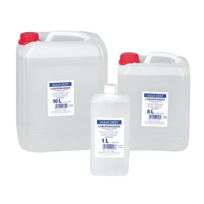 Aqua Dest Laborwasser Unsteriles Wasser zur Laborartikelreinigung