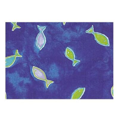 Bezug für Universalkissen 67x38 cm Fische blau Ersatzkissenbezug von Theraline