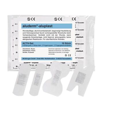 aluderm-aluplast Pflaster-Sortiment Set 10 Stück Pflaster-Active-Set