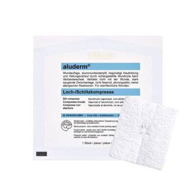 aluderm Loch-/Schlitzkompresse Polster- und Saugkompresse
