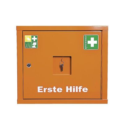 Juniorsafe Verbandschrank leer orange, weiß, grün Verbandschrank Juniorsafe leer orange, weiß, grün