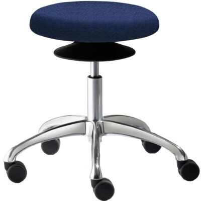 ERGO EG 3-6 A Hocker Aluminium poliert mit Rollen Rollhocker in der Standardausführung