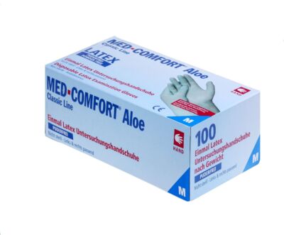 ALOE Latexhandschuhe Unsterile Untersuchungshandschuhe mit Aloe Vera
