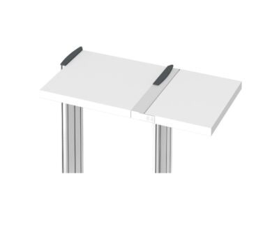 Seitliche Platte abklappbar für swingo Zubehör für Gerätewagen, beidseitig montierbar