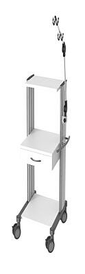 swingo-clinic 45 Ergometriewagen Metall Der profilstarke und robuste Gerätewagen