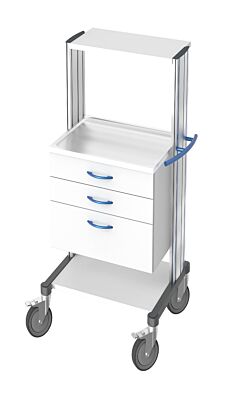 swingo-clinic 60 Notfallwagen 2 Metall Der profilstarke und robuste Gerätewagen