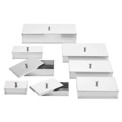 Instrumentenschalen Edelstahl mit Knopfdeckel