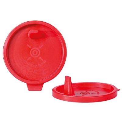 Ersatz-Schnappdeckel rot für Urinbecher 100 Stück