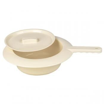 Steckbecken aus Kunststoff  mit Deckel Bettpfanne