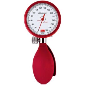 Blutdruckmessgerät boso clinicus I Ø60mm, rot mit Druckball, ohne Manschette