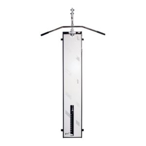 Zugapparat vertikal zur Wandmontage Design eckig Trainingsgerät mit verchromten Latissimusbügel