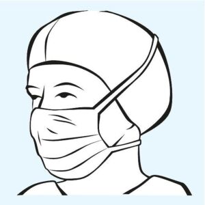 Foliodress mask Comfort Anti splash OP-Masken grün 40 Stück Mundschutz